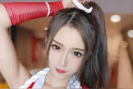 同样COS不知火舞，腐团儿还原角色，古阿扎接近完美，粉丝高兴坏图片