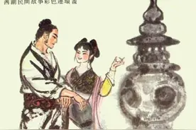 彩绘民间故事连环画《三潭印月》,绘画吴山明图片