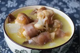 萝卜炖羊蹄，冬天多喝这道汤补气血，对皮肤好，做法也很简单视频封面