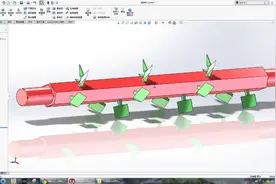 用SolidWorks画一根搅拌杆，这个图有点麻烦图片