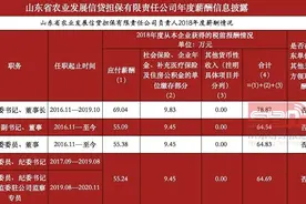 山东农担董事长年薪公布：2018年税前78.87万图片