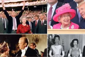 英女王与12位美国总统爱恨情仇：尴尬的亲吻、最大冒犯、极力联姻图片