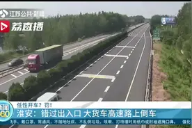 违法！错过高速出口 大货车司机倒车300多米驶离图片
