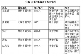 70后密集“下沉”，江苏已有12市任命挂职副市长图片