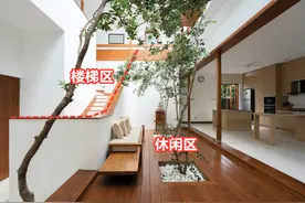 等买了别墅，我也要把天井+楼梯+休闲区组合一起，错层设计超漂亮图片