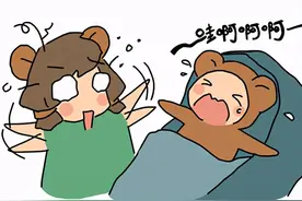 小宝宝睡觉狂摇头，是生病了吗？图片