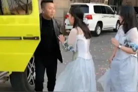 婚闹最没“尊严”的伴娘，被抱上车的那一刻，网友称有钱人的玩具图片