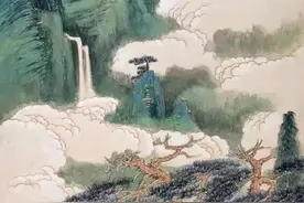 张大千的贵妃出浴图很独特，寥寥数笔，却将贵妃勾勒的柔美动人图片