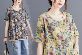 7月上新的“藏肚”棉麻衫，60后妈妈穿，减龄遮肉超美图片