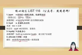 考研英语核心词汇List 116（英一英二通用）图片
