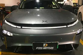 爱车小鹏P7深圳升级激光大灯，LEDD大灯改装效果分享图片