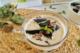 在家自制烧仙草奶茶，消暑解渴，10块钱做3份，低糖更健康图片