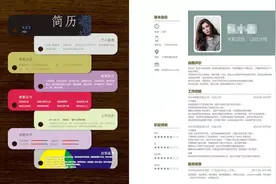 「素材简历」写作技巧和经验+清新简洁系简历模板图片