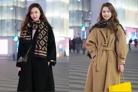 “大衣+围巾”才是今年的王炸搭配，气质优雅又好看，正适合冬天图片