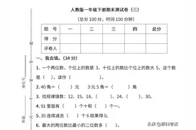 期末测试：人教版数学一年级下册期末精品卷（9套）给孩子练习图片