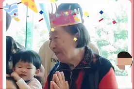 87岁彭玉庆生照曝光，面容憔悴精气神不如当年，三世同堂排场足图片