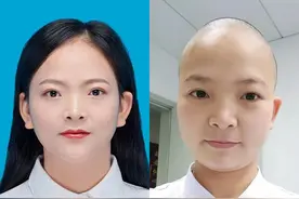 「我和你」疫情当前 女护士剃光长发准备上前线图片