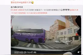 津门虎“复活”后泰达球队大巴违章调头 调侃：债务又多200块图片
