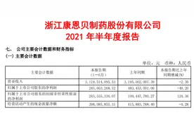 康恩贝半年净利下滑近五成，“利润奶牛”丹参川芎嗪注射液销售归零图片