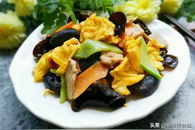 教你山东传统名菜木须肉的做法，木耳清脆爽口，猪肉嫩滑糯软图片
