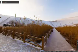 发现木结构｜甘肃省敦煌市鸣沙山月牙泉风景名胜区防腐木栈道图片