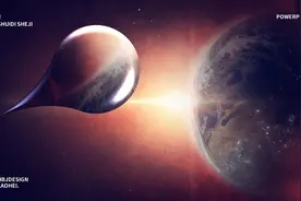 太科幻了，用PPT画三体里的水滴图片
