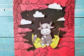 牛年主题创意线描课程：愿2021年牛年大吉，前程似锦！图片