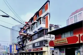 上海著名“纸片楼”，最薄处仅20厘米，体现了不一样的老上海图片