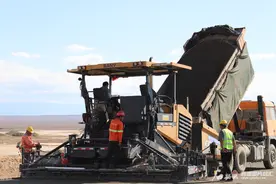 G575老爷庙口岸至巴里坤公路施工顺利图片