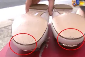 花5355元买的真皮鞋第一次穿就“掉渣”！鞋底出现明显损坏，门店：属于个人个例图片