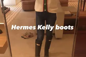 爱马仕Kelly玫瑰金扣长靴购物分享图片