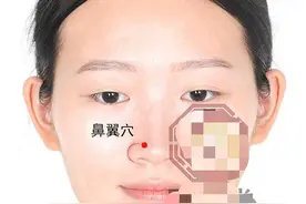 中医健康养生之人体头部穴位鼻翼穴图片