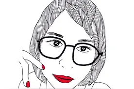 简笔画教程：一步步教你画戴眼镜的少女图片