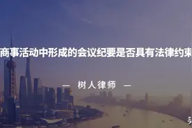 民商事活动中形成的会议纪要是否具有法律约束力图片