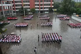 军训昂扬，青春起航｜邢台市第五中学初一年级军训第一天图片