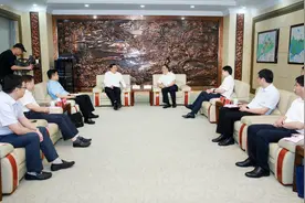 丁纯会见海螺集团董事长高登榜一行图片