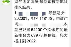 新能源小客车指标排序不进反退，是有人插队？解释来了图片