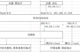 华为防火墙，配置安全策略及NAT策略，不同网段走不同宽带图片