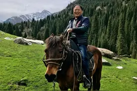 骑着马儿翻山坡图片
