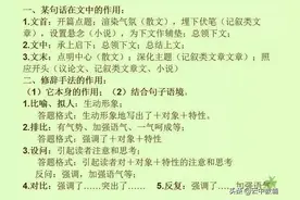 衡水中学语文万能答题公式图片