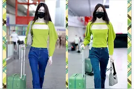 何穗真不愧是“仙姑”，穿绿色的服装，瘦出了仙气感图片