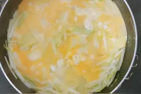 一人食之韭黄煎鸡蛋图片