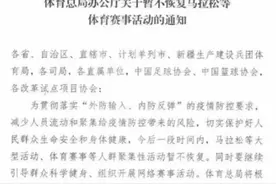 国家体育总局下发暂不恢复大型体育赛事通知 中超、中甲联赛“复工”短期内不太可能图片