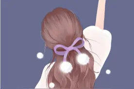 手绘少女背影｜我在等风也在等你图片
