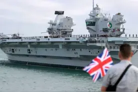 来南海路上又出事！英国航母借舰载机曝事故：F35B爆胎紧急迫降图片
