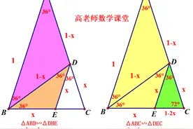 “黄金比例”在初中数学中的体现，5道好题分享给大家图片
