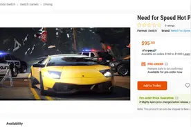 零售商上架《极品飞车 热力追踪》Switch版预购页面图片