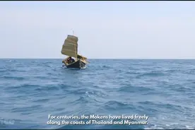 住在海上的莫肯部落，一生大部分时间飘在海上，没有国籍以船为家图片