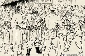 连环画水浒传54：推司就从轻定了杨志的罪，发配他到大名府充军图片