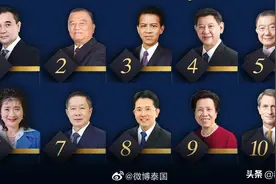 2020泰国十大股东排行榜公布图片